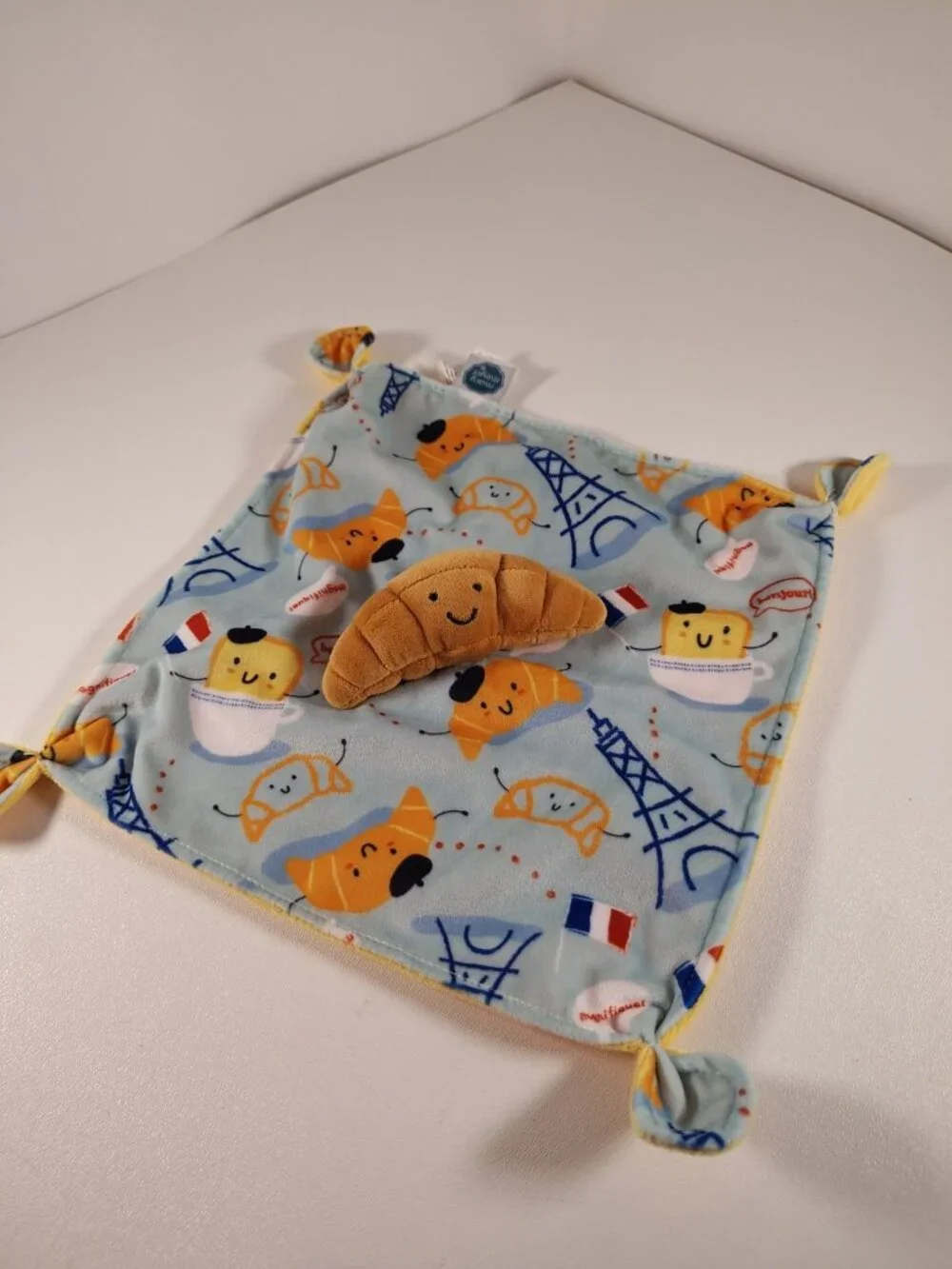 Mary Meyer Sweet Soothie Lovey Security Blanket 10 × 10 inches Croissant EUC